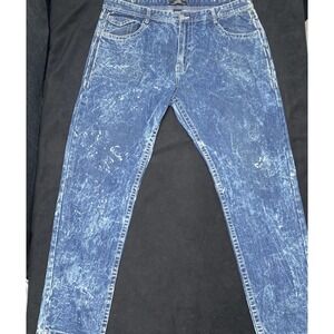 Dash Denim Premium Jeans  Acid Wash 5 Flap Pockets Decorative Side Lacing 44x34‎